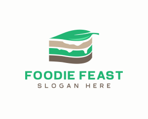 Vegan Cake Slice  logo design