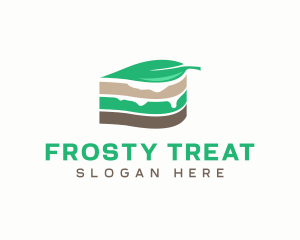 Vegan Cake Slice  logo design