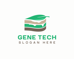 Vegan Cake Slice  logo design