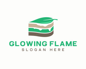 Vegan Cake Slice  logo design