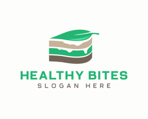 Vegan Cake Slice  logo design