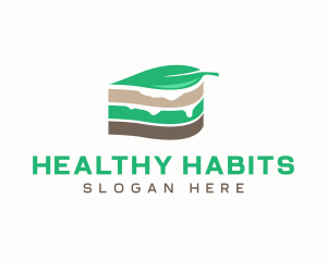 Vegan Cake Slice  logo design