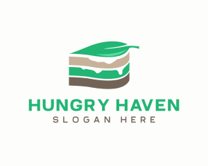 Vegan Cake Slice  logo design