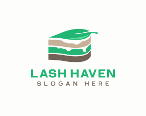 Vegan Cake Slice  logo design