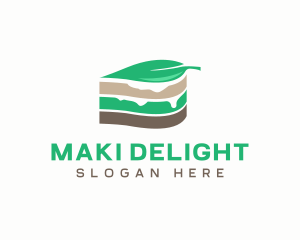 Vegan Cake Slice  logo design