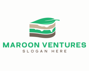 Vegan Cake Slice  logo design