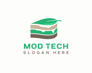 Vegan Cake Slice  logo design