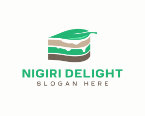 Vegan Cake Slice  logo design