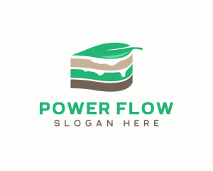 Vegan Cake Slice  logo design