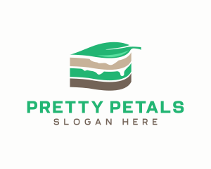 Vegan Cake Slice  logo design