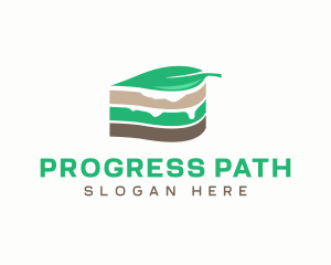 Vegan Cake Slice  logo design