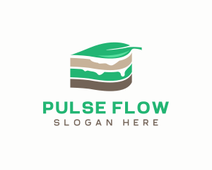 Vegan Cake Slice  logo design