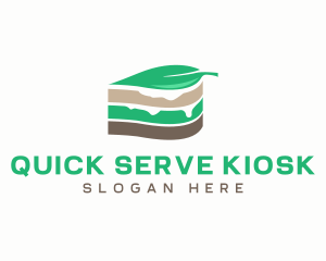 Vegan Cake Slice  logo design