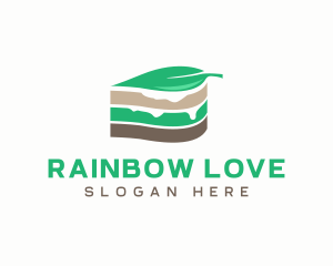 Vegan Cake Slice  logo design