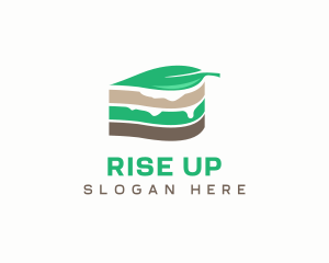 Vegan Cake Slice  logo design