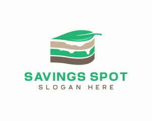 Vegan Cake Slice  logo design