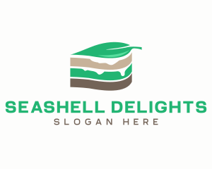 Vegan Cake Slice  logo design