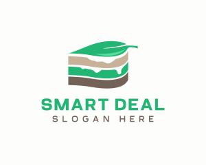 Vegan Cake Slice  logo design