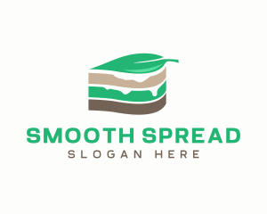 Vegan Cake Slice  logo design