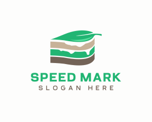 Vegan Cake Slice  logo design