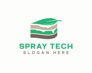 Vegan Cake Slice  logo design