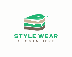 Vegan Cake Slice  logo design