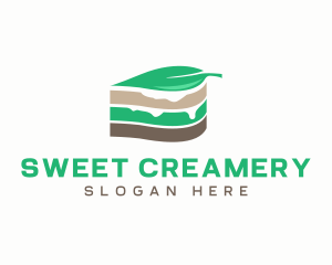 Vegan Cake Slice  logo design