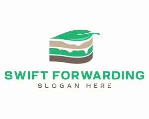 Vegan Cake Slice  logo design