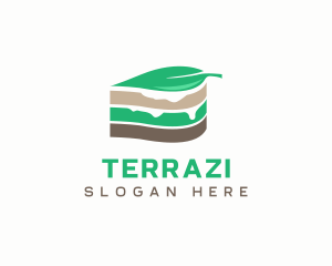 Vegan Cake Slice  logo design