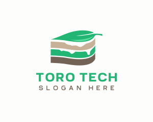 Vegan Cake Slice  logo design