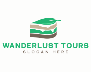 Vegan Cake Slice  logo design