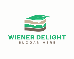 Vegan Cake Slice  logo design