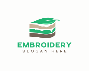 Vegan Cake Slice  logo design