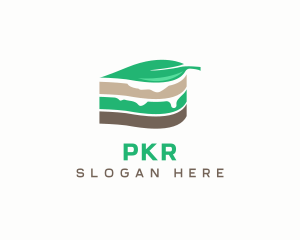 Vegan Cake Slice  logo design