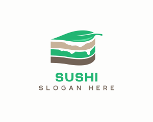 Vegan Cake Slice  logo design