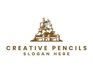 Industrial Castle Factory logo design