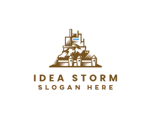 Industrial Castle Factory logo design