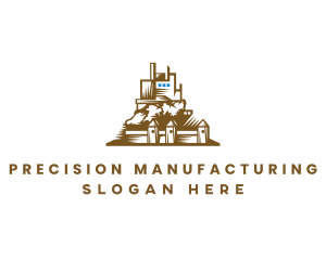 Manufacturing - Industrial Castle Factory logo design