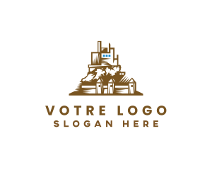 Medieval - Industrial Castle Factory logo design