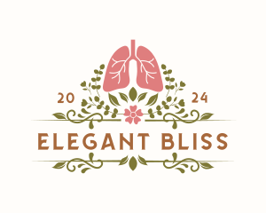 Organic Floral Lung Organ Logo