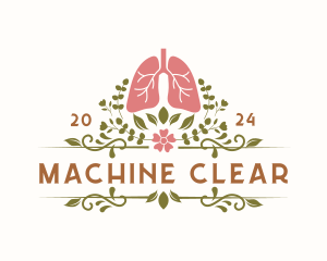 Organic Floral Lung Organ Logo