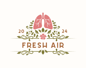 Organic Floral Lung Organ logo design