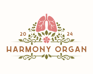 Organ - Organic Floral Lung Organ logo design