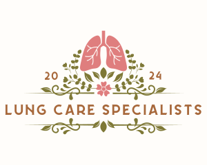 Organic Floral Lung Organ logo design