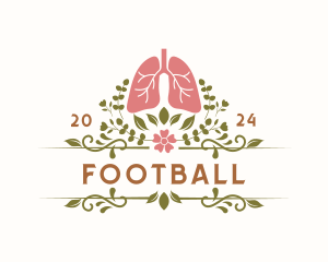 Lung Center - Organic Floral Lung Organ logo design