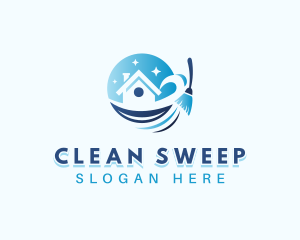 Mopping - Sanitary Mop Disinfection logo design
