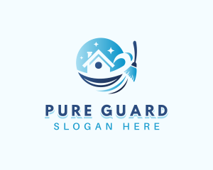 Disinfectant - Sanitary Mop Disinfection logo design