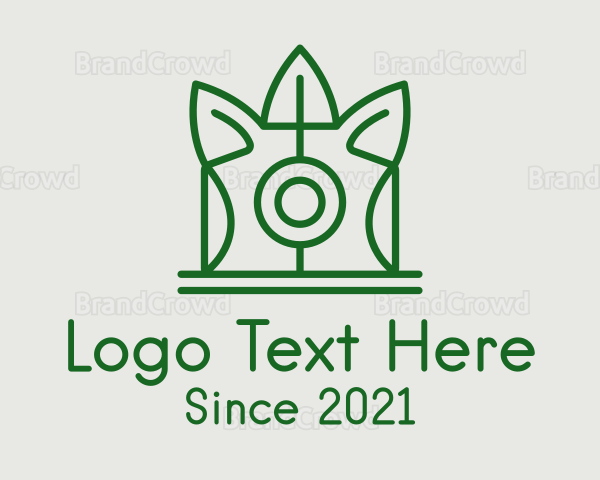 Green Polaroid Leaf Logo