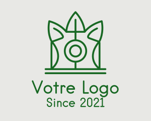 Vlogger - Green Polaroid Leaf logo design