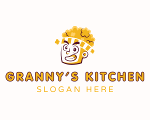 Popcorn Head Boy  logo design